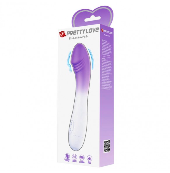 PRETTY LOVE - Elemental Wand Vibrator (Battery - Purple)